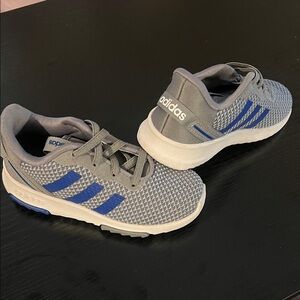 Adidas Kids Sneakers in Gray with Blue Stripes